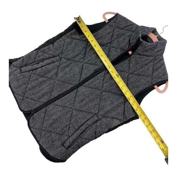 J. Crew Navy/Black Herringbone Quilted Vest, Womens Size XS - Picture 9 of 12